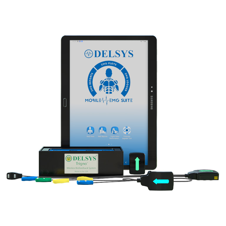 Trigno Avanti Mobile charging cradle, Trigno Avanti and Quattro sensors